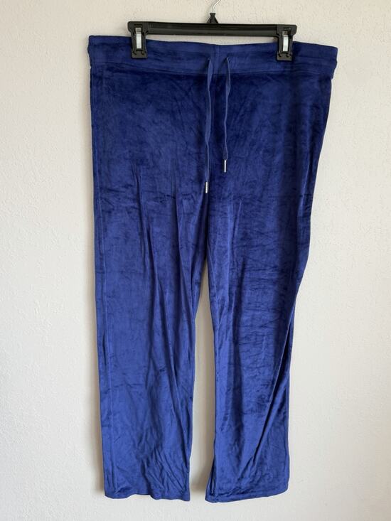 Juicy Couture Pants - Juicy Couture Sleepwear OG Bling Indigo Velour Track Pant Womens L Y2K Bratz
